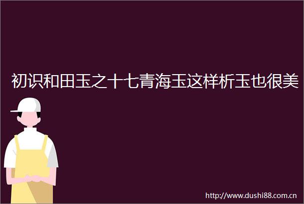 初识和田玉之十七青海玉这样析玉也很美
