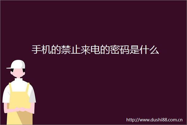 手机的禁止来电的密码是什么