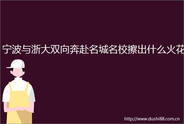 宁波与浙大双向奔赴名城名校擦出什么火花
