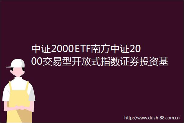 中证2000ETF南方中证2000交易型开放式指数证券投资基金招募说明书（更新）