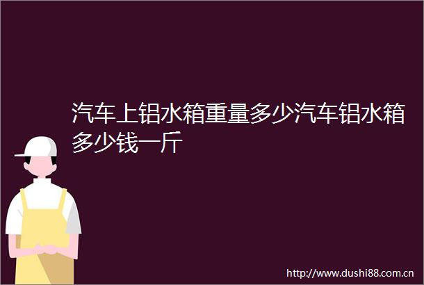 汽车上铝水箱重量多少汽车铝水箱多少钱一斤