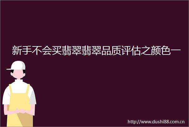 新手不会买翡翠翡翠品质评估之颜色一