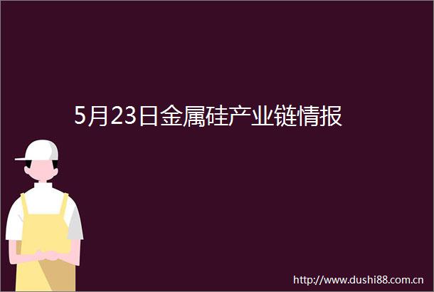 5月23日金属硅产业链情报