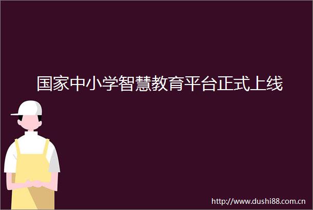 中小学智慧教育平台正式上线