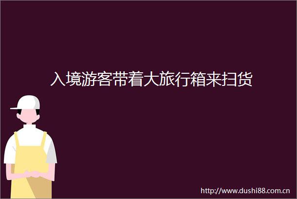 入境游客带着大旅行箱来扫货