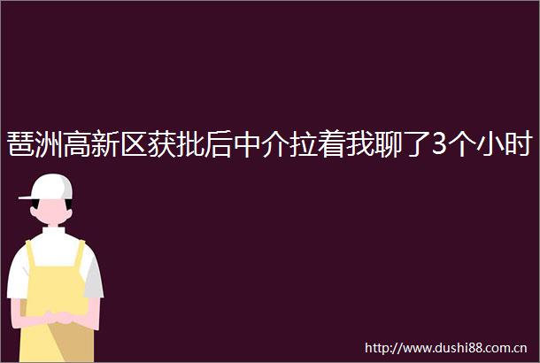 琶洲高新区获批后中介拉着我聊了3个小时