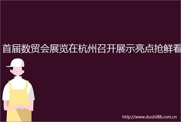 首届数贸会展览在杭州召开展示亮点抢鲜看