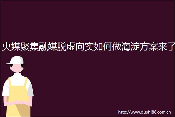 央媒聚集融媒脱虚向实如何做海淀方案来了