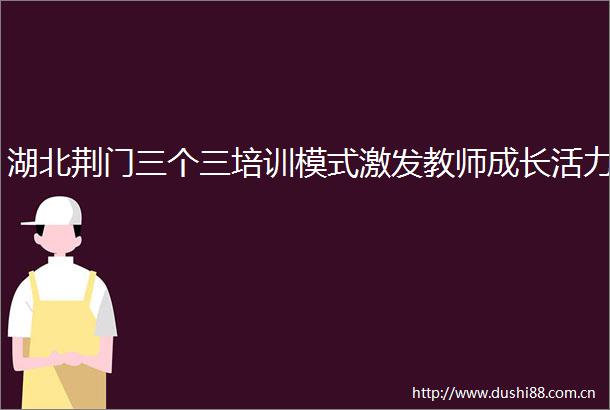 湖北荆门三个三培训模式激发教师成长活力