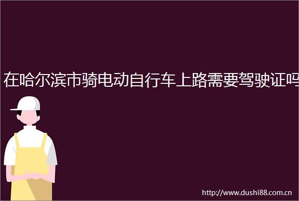 在哈尔滨市骑电动自行车上路需要驾驶证吗