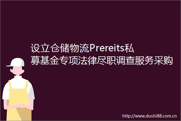 设立仓储物流Prereits私募基金专项尽职调查服务采购项目招标公告