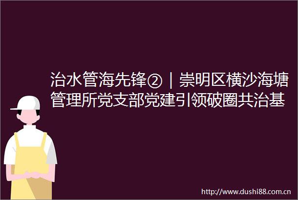 治水管海先锋②｜崇明区横沙海塘管理所党支部党建引领破圈共治基层治理出圈共赢河海