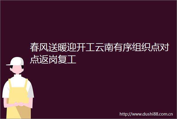 春风送暖迎开工云南有序组织点对点返岗复工