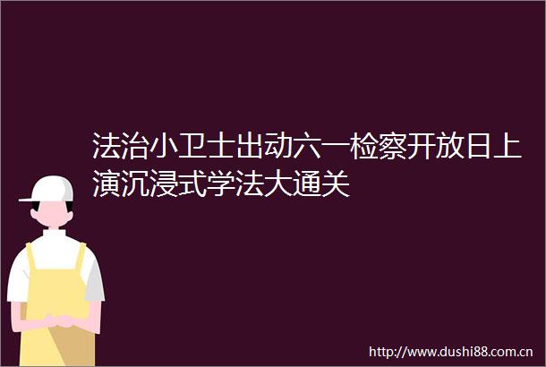 法治小卫士出动六一检察开放日上演沉浸式学法大通关