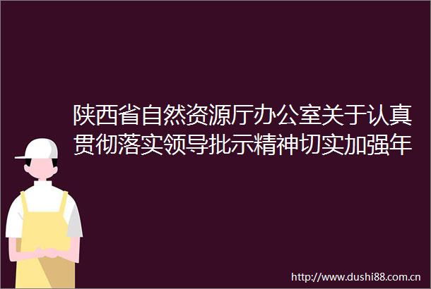 陕西省自然资源厅办公室关于认真贯彻落实批示精神切实加强年终岁尾安全防范工作的通知