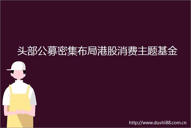 头部公募密集布局港股消费主题基金