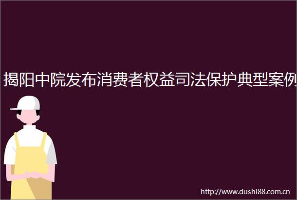 揭阳中院发布消费者权益司法保护典型案例