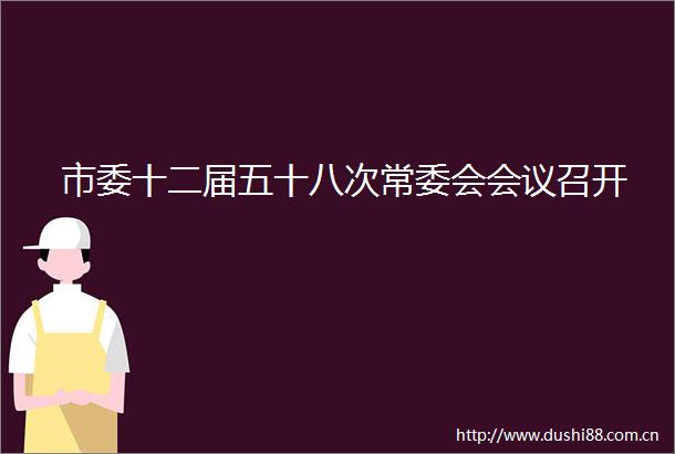 市委十二届五十八次常委会会议召开