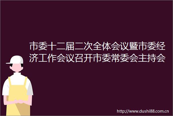 市委十二届二次全体会议暨市委经济工作会议召开市委常委会主持会议安伟讲话何雄作具体部署