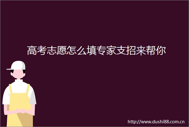 高考志愿怎么填专家支招来帮你