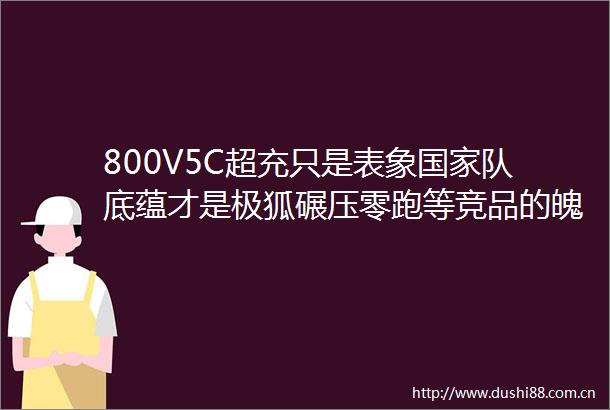 800V5C超充只是表象队底蕴才是极狐碾压零跑等竞品的魄力