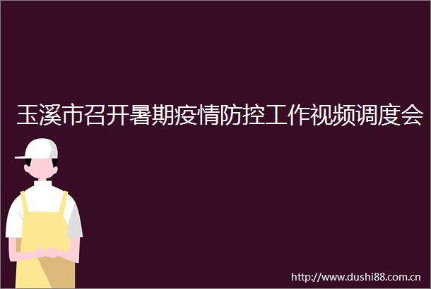 玉溪市召开暑期疫情防控工作视频调度会
