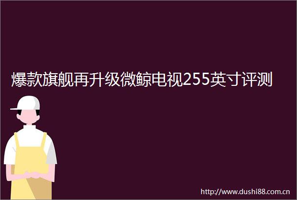 爆款旗舰再升级微鲸电视255英寸评测