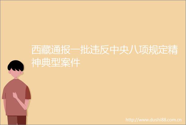 西藏通报一批违反中央八项规定精神典型案件