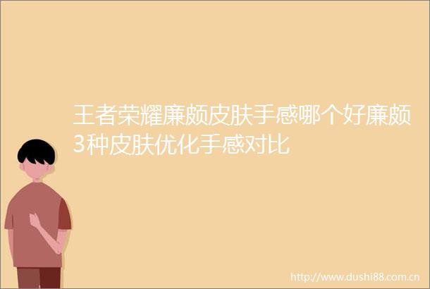 王者荣耀廉颇皮肤手感哪个好廉颇3种皮肤优化手感对比