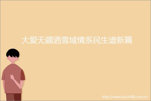 大爱无疆洒雪域情系民生谱新篇