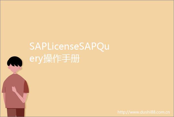 SAPLicenseSAPQuery操作手册