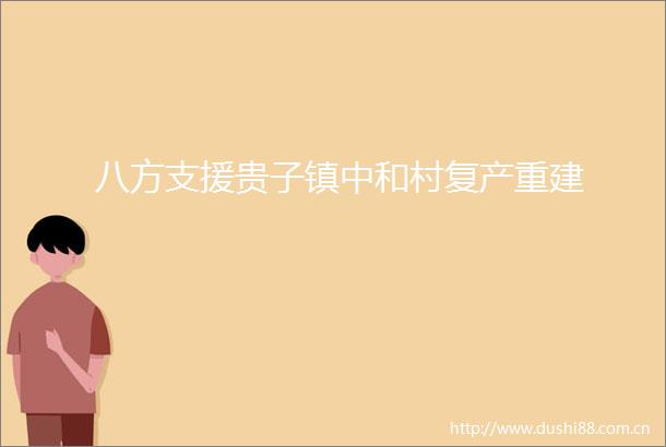 八方支援贵子镇中和村复产重建