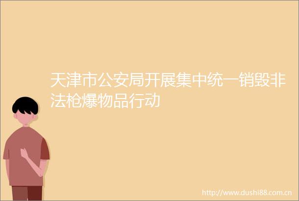 天津市局开展集中统一销毁爆物品行动