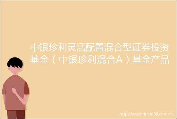 中银珍利灵活配置混合型证券投资基金（中银珍利混合A）基金产品资料概要更新