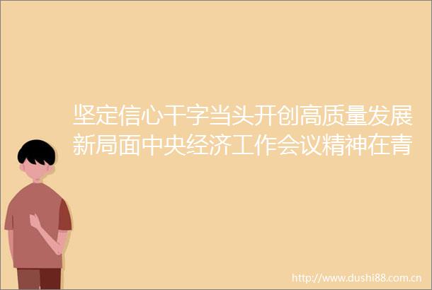 坚定信心干字当头开创高质量发展新局面中央经济工作会议精神在青海引发热烈反响
