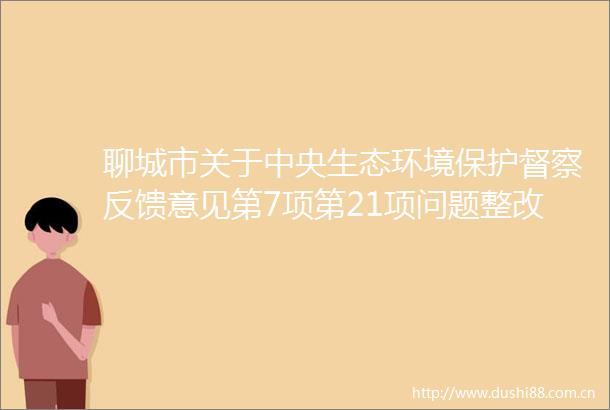 聊城市关于中央生态环境保护督察反馈意见第7项第21项问题整改情况公示