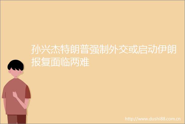 孙兴杰特朗普强制外交或启动伊朗面临两难
