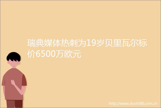 瑞典媒体热刺为19岁贝里瓦尔标价6500万欧元
