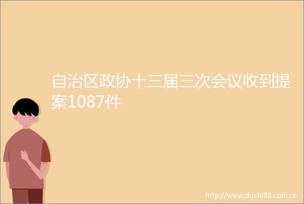 自治区政协十三届三次会议收到提案1087件