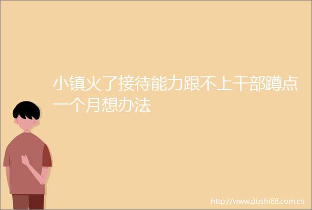 小镇火了接待能力跟不上蹲点一个月想办法