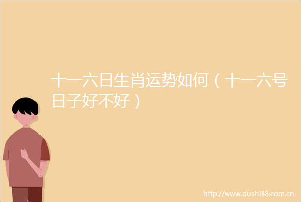 十一六日生肖运势如何（十一六号日子好不好）