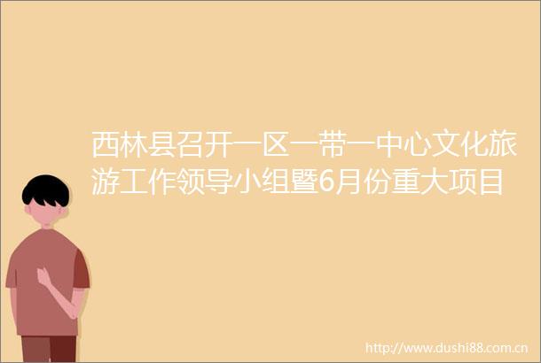 西林县召开一区一带一中心文化旅游工作小组暨6月份重大项目推进工作例会