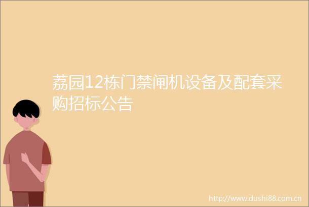 荔园12栋门禁闸机设备及配套采购招标公告