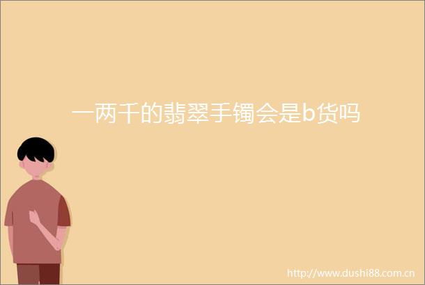 一两千的翡翠手镯会是b货吗