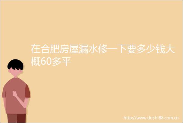 在合肥房屋漏水修一下要多少钱大概60多平
