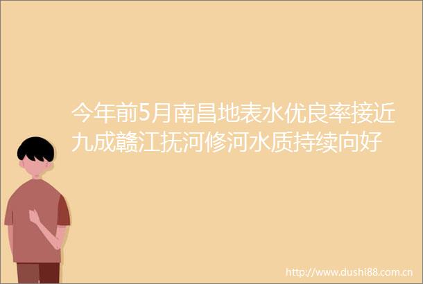 今年前5月南昌地表水优良率接近九成赣江抚河修河水质持续向好