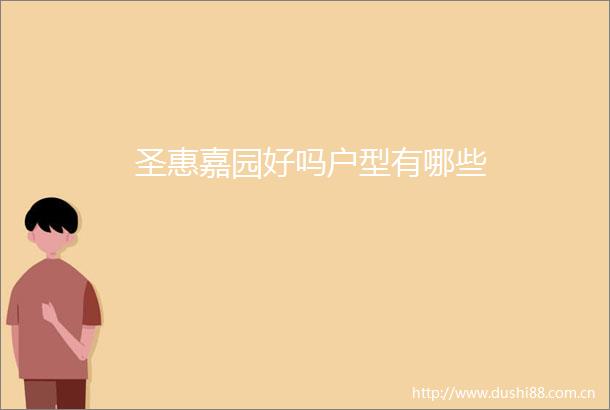 圣惠嘉园好吗户型有哪些