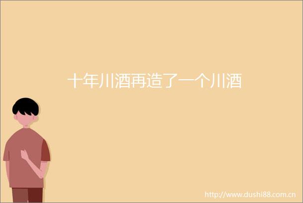 十年川酒再造了一个川酒