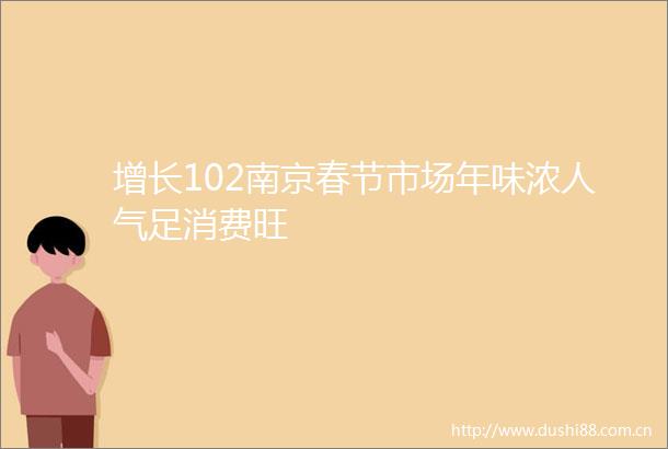 增长102南京春节市场年味浓人气足消费旺