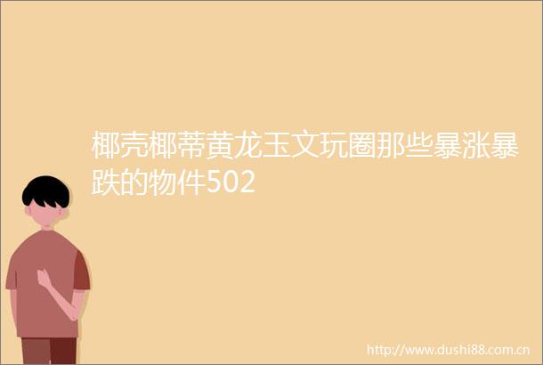 椰壳椰蒂黄龙玉文玩圈那些暴涨暴跌的物件502